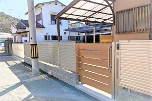 【ブロックフェンス】防災、防犯対策にブロックフェンスを新設しました。(香川県坂出市)